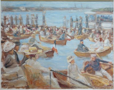 Tarde de verano en el Alster con navegantes de Max Liebermann